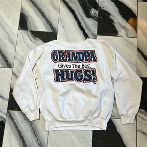 Grandpa gives the best hugs funny quirky vintage sweatshirt crewneck